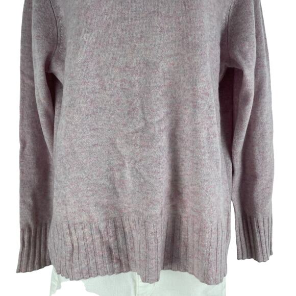 Qi Cashmere V Neck Long Sleeve Sweater Unicorn Purple Size XL - Picture 4 of 7